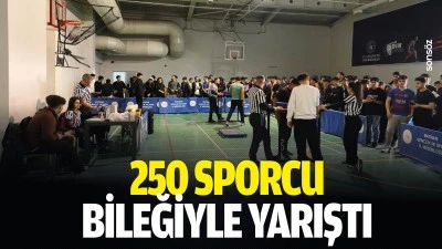 250 sporcu, bileğiyle yarıştı
