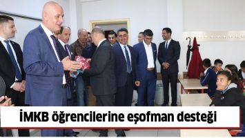 İMKB &Ouml;ĞRENCİLERİNE EŞOFMAN DESTEĞİ