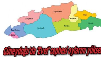 G&Uuml;NEYDOĞU&rsquo;DA &lsquo;EVET&rsquo; CEPHESİ OYLARINI Y&Uuml;KSELTTİ