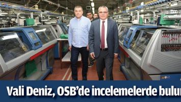 VALİ DENİZ, OSB&rsquo;DE İNCELEMELERDE BULUNDU