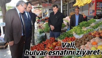 VALİ, BULVAR ESNAFINI ZİYARET ETTİ