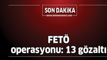 İKİ İLDE FET&Ouml; OPERASYONU: 13 G&Ouml;ZALTI