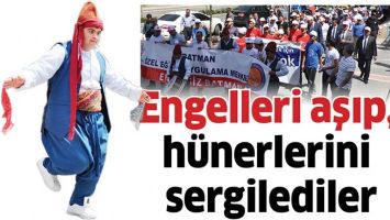 ENGELLERİ AŞIP, H&Uuml;NERLERİNİ SERGİLEDİLER
