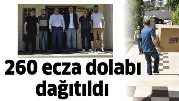 260 ECZA DOLABI DAĞITILDI
