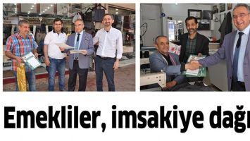 EMEKLİLER, İMSAKİYE DAĞITTI