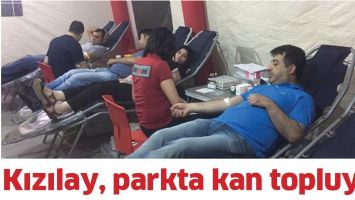 KIZILAY, PARKTA KAN TOPLUYOR
