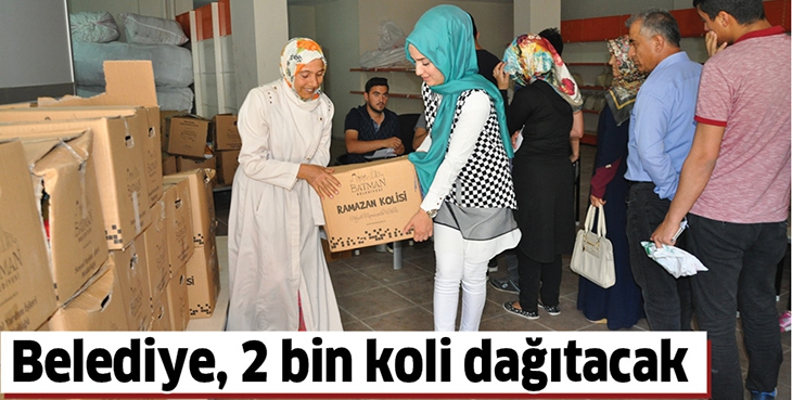BELEDİYE, 2 BİN KOLİ DAĞITACAK