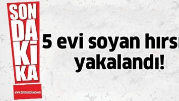 5 EVİ SOYAN HIRSIZ, YAKALANDI!