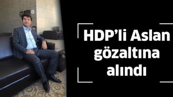 HDP&rsquo;li Aslan g&ouml;zaltına alındı