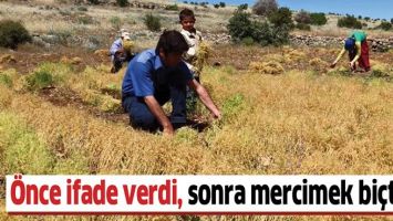 &Ouml;NCE İFADE VERDİ, SONRA MERCİMEK Bİ&Ccedil;Tİ&hellip;
