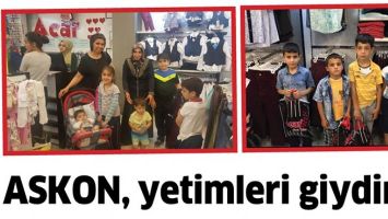 ASKON, YETİMLERİ GİYDİRDİ