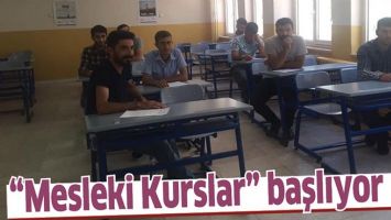 &ldquo;MESLEKİ KURSLAR&rdquo; BAŞLIYOR