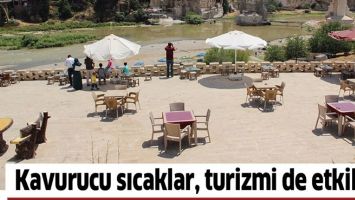 KAVURUCU SICAKLAR, TURİZMİ DE ETKİLEDİ