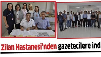 ZİLAN HASTANESİ&rsquo;NDEN GAZETECİLERE İNDİRİM