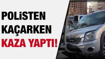 POLİSTEN KA&Ccedil;ARKEN KAZA YAPTI&hellip;