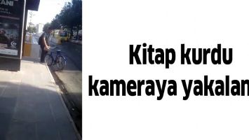 KİTAP KURDU KAMERAYA YAKALANDI!