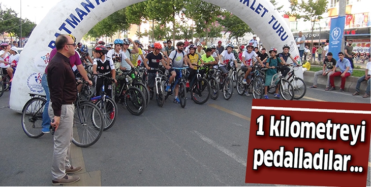 1 KİLOMETREYİ PEDALLADILAR&hellip;