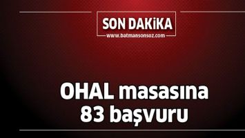 OHAL MASASINA 83 BAŞVURU