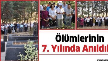 &Ouml;L&Uuml;MLERİNİN 7. YILINDA ANILDILAR
