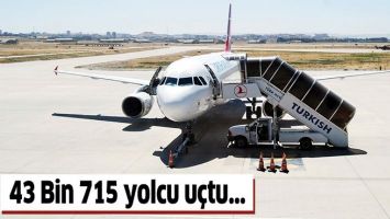 43 BİN 715 YOLCU U&Ccedil;TU...