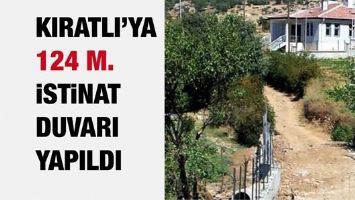 KIRATLI&rsquo;YA 124 M. İSTİNAT DUVARI YAPILDI