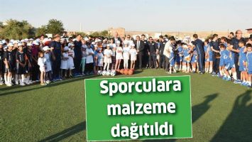 SPORCULARA MALZEME DAĞITILDI