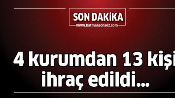 4 kurumdan 13 ihra&ccedil;&hellip;