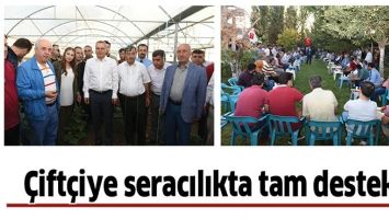 &Ccedil;İFT&Ccedil;İYE SERACILIKTA TAM DESTEK...