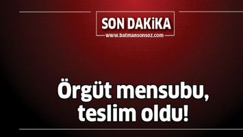 &Ouml;RG&Uuml;T MENSUBU, TESLİM OLDU!