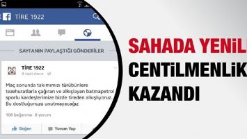SAHADA YENİLDİ, CENTİLMENLİKTE KAZANDI