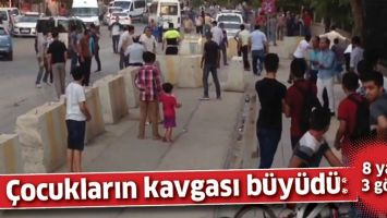&Ccedil;OCUKLARIN KAVGASI B&Uuml;Y&Uuml;D&Uuml;: 8 YARALI, 3 G&Ouml;ZALTI