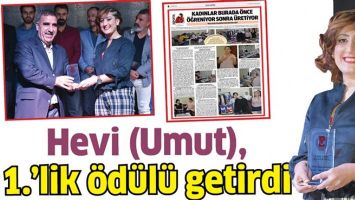 HEVİ (UMUT), 1.&rsquo;LİK &Ouml;D&Uuml;L&Uuml; GETİRDİ.