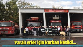 YARALI ERLER İ&Ccedil;İN KURBAN KESİLDİ...