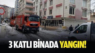 3 katlı binada yangın!