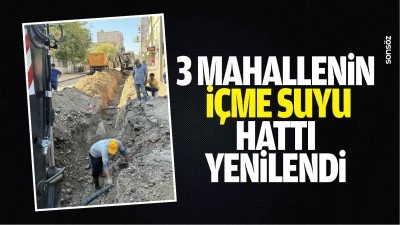 3 mahallenin i&ccedil;me suyu hattı yenilendi