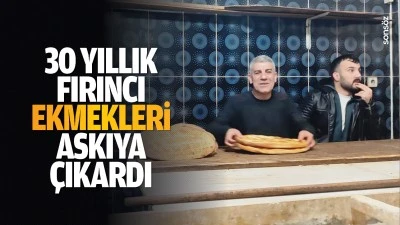 30 yıllık fırıncı, ekmekleri askıya &ccedil;ıkardı