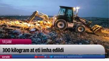 300 kilogram at eti imha edildi