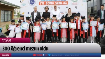 300 &ouml;ğrenci mezun oldu