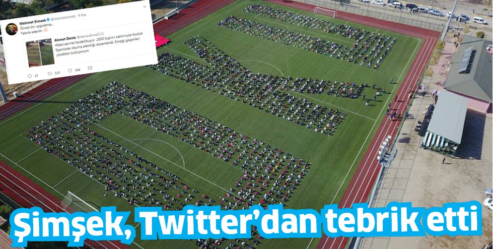 ŞİMŞEK, TWİTTER&rsquo;DEN TEBRİK ETTİ