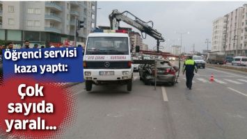 &Ouml;ĞRENCİ SERVİSİ KAZA YAPTI: