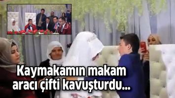 Kaymakam, makam aracını gelin arabası yaptı