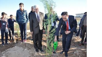 Abdulhamit Han&rsquo;da fidanlar, toprakla buluştu