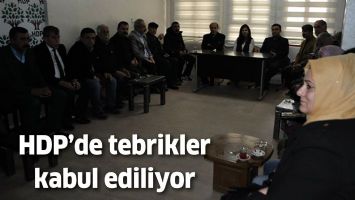 HDP&rsquo;de tebrikler kabul ediliyor
