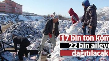 17 bin ton k&ouml;m&uuml;r, 22 bin 666 aileye dağıtılacak