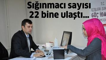Sığınmacı sayısı 22 bine ulaştı&hellip;