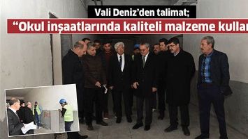 &ldquo;Okul inşaatlarında kaliteli malzeme kullanın&rdquo;