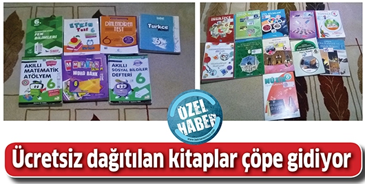 &Uuml;CRETSİZ DAĞITILAN KİTAPLAR &Ccedil;&Ouml;PE GİDİYOR