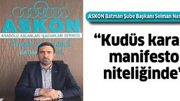 &ldquo;KUD&Uuml;S KARARI, MANİFESTO NİTELİĞİNDE&rdquo;