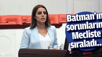 BATMAN&rsquo;IN SORUNLARINI MECLİSTE SIRALADI&hellip;