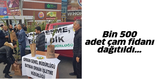 BİN 500 ADET &Ccedil;AM FİDANI DAĞITILDI&hellip;